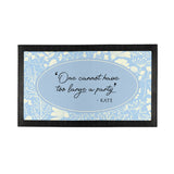 Personalised Classic Floral Quote Bar Mat: 6 - Barware By Gift Moments