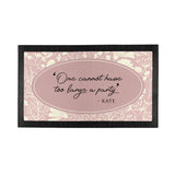 Personalised Classic Floral Quote Bar Mat: 8 - Barware By Gift Moments