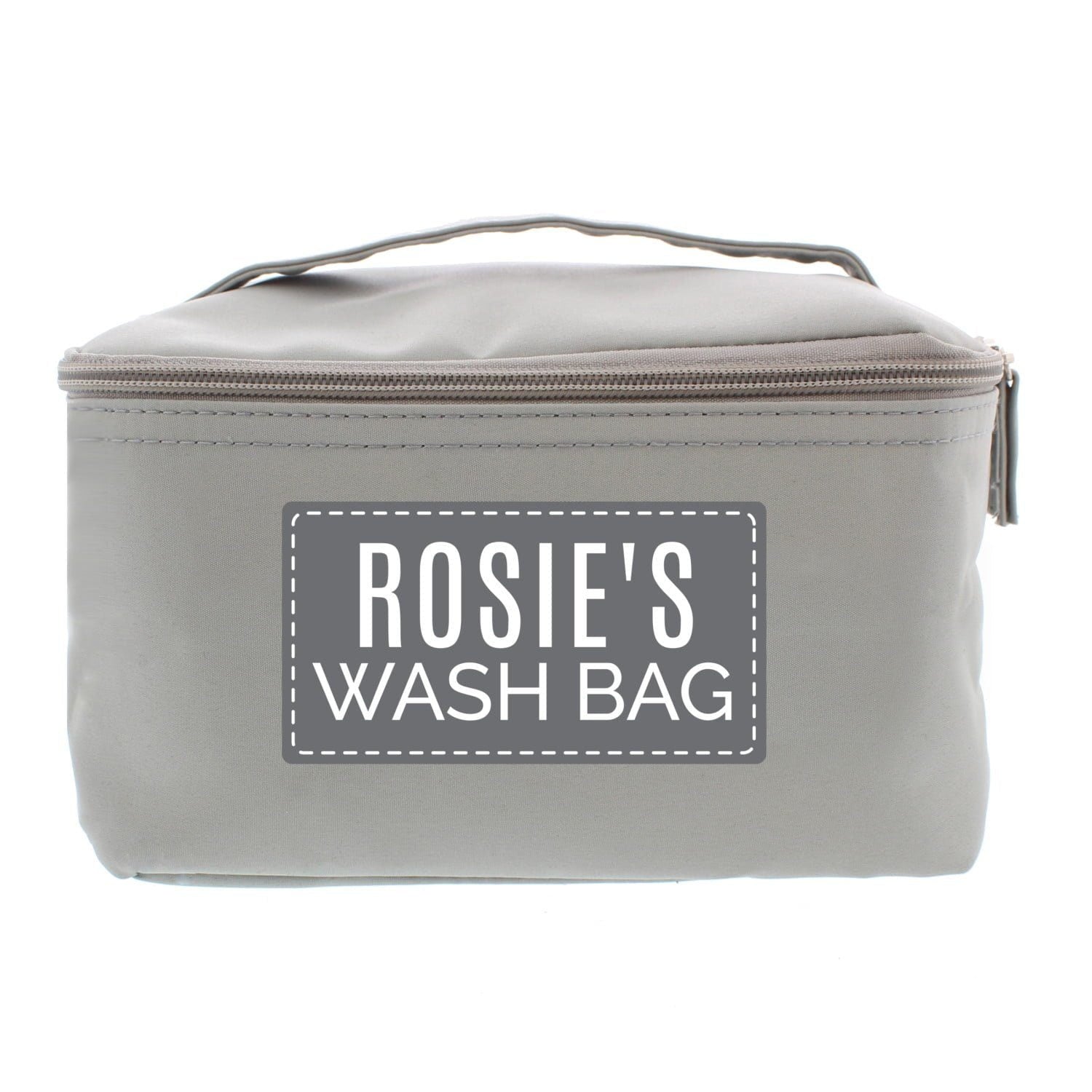 Personalised Classic Grey Toiletry Bag: 4 - Toiletry & Makeup Bags By Gift Moments