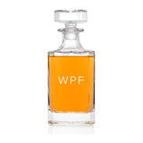 Personalised Classic Initials Square Decanter: 3 Barware By Gift Moments