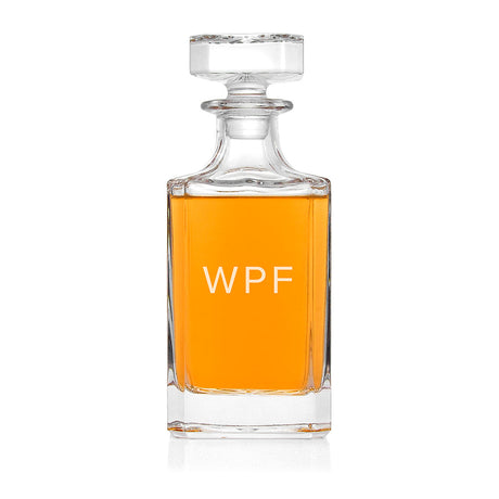 Personalised Classic Initials Square Decanter: 3 - Barware By Gift Moments