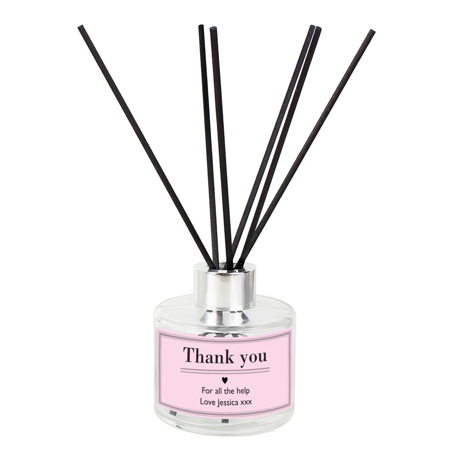 Personalised Classic Pink Reed Diffuser: 3 - Reed Diffusers By Gift Moments