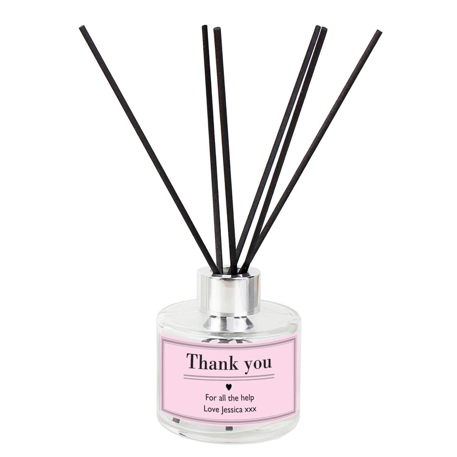 Personalised Classic Pink Reed Diffuser: 3 - Reed Diffusers By Gift Moments