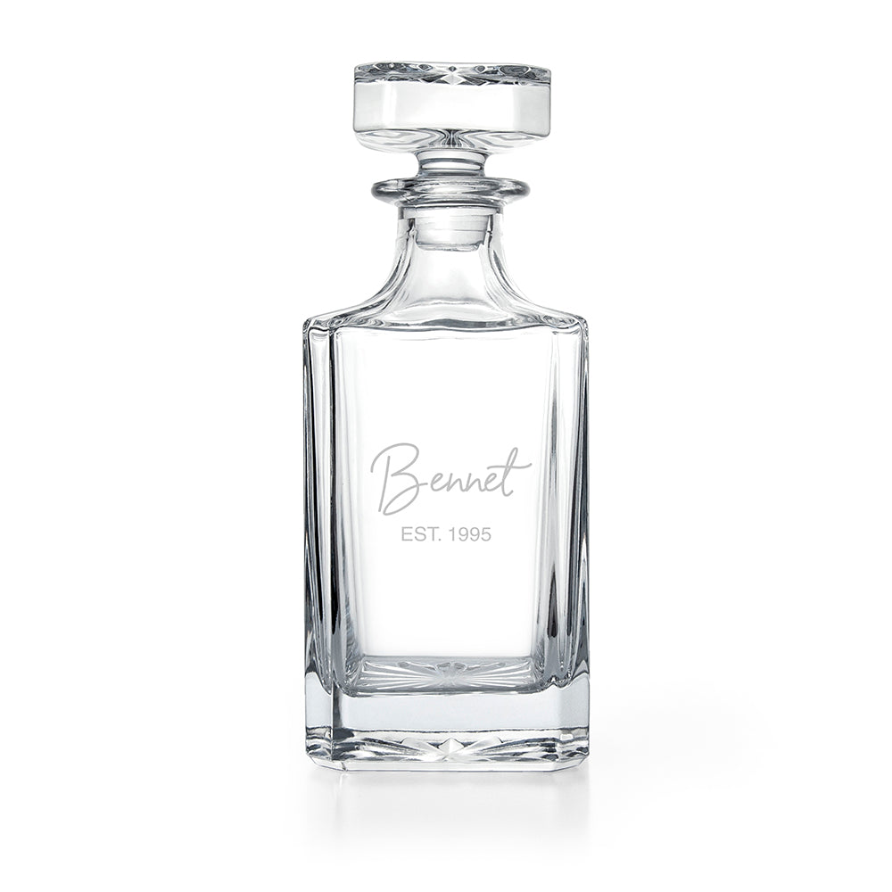 Personalised Classic Signature Square Decanter: 4 - Barware By Gift Moments