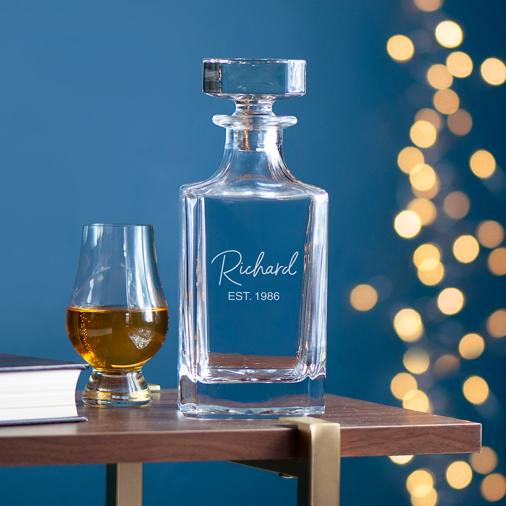 Personalised Classic Signature Square Decanter: 1 - Barware By Gift Moments