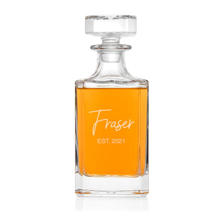 Personalised Classic Signature Square Decanter: 3 - Barware By Gift Moments