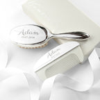 Personalised Classic Silver Plated Baby Brush & Comb Set - Shop Baby At Gift Moments - 1