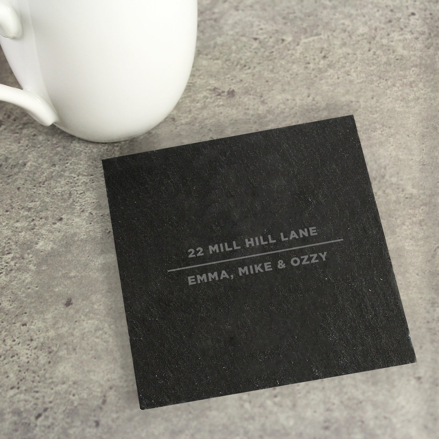 Personalised Classic Single Slate Coaster: 4 - Coasters By Gift Moments