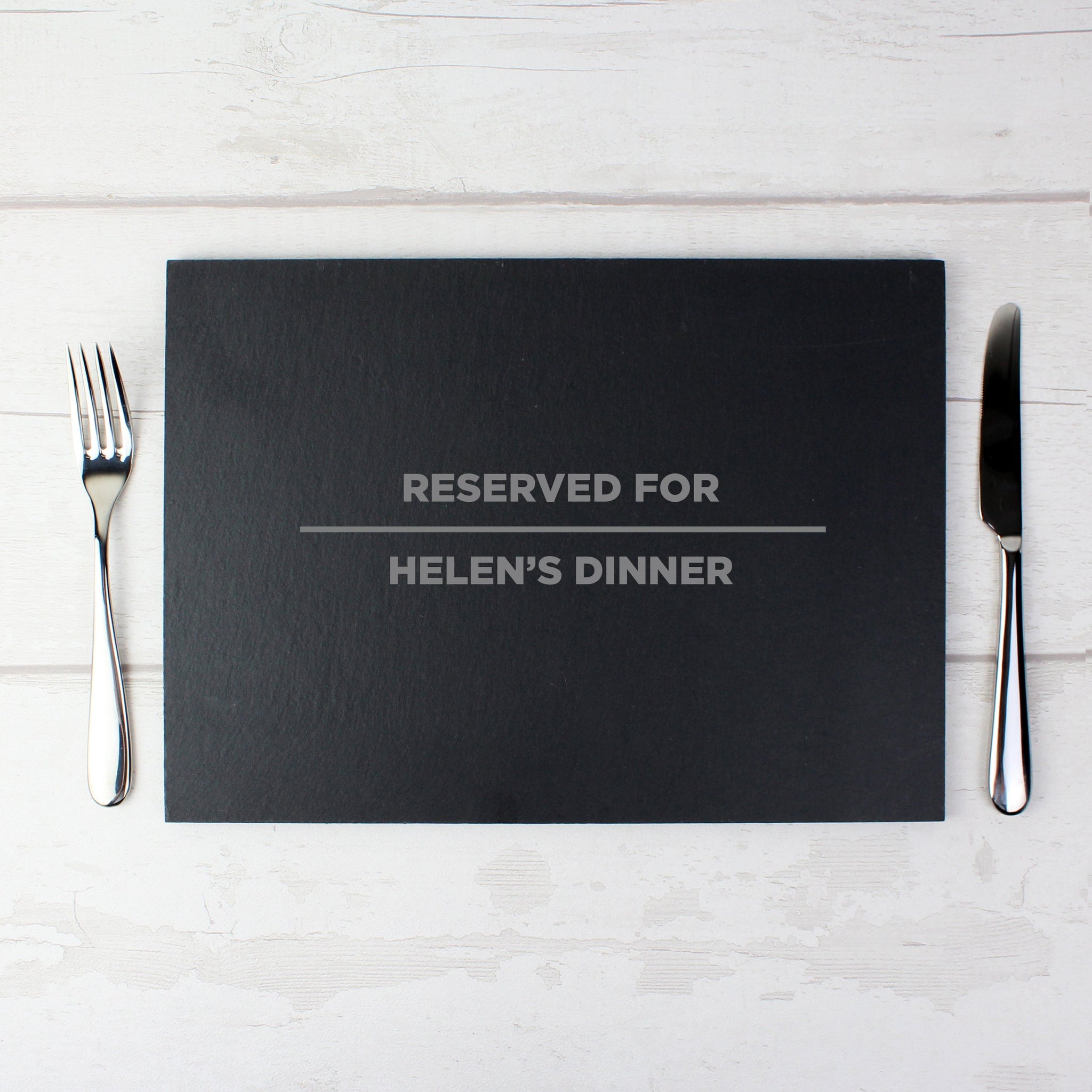 Personalised Classic Slate Rectangle Placemat: 5 - Placemats By Gift Moments