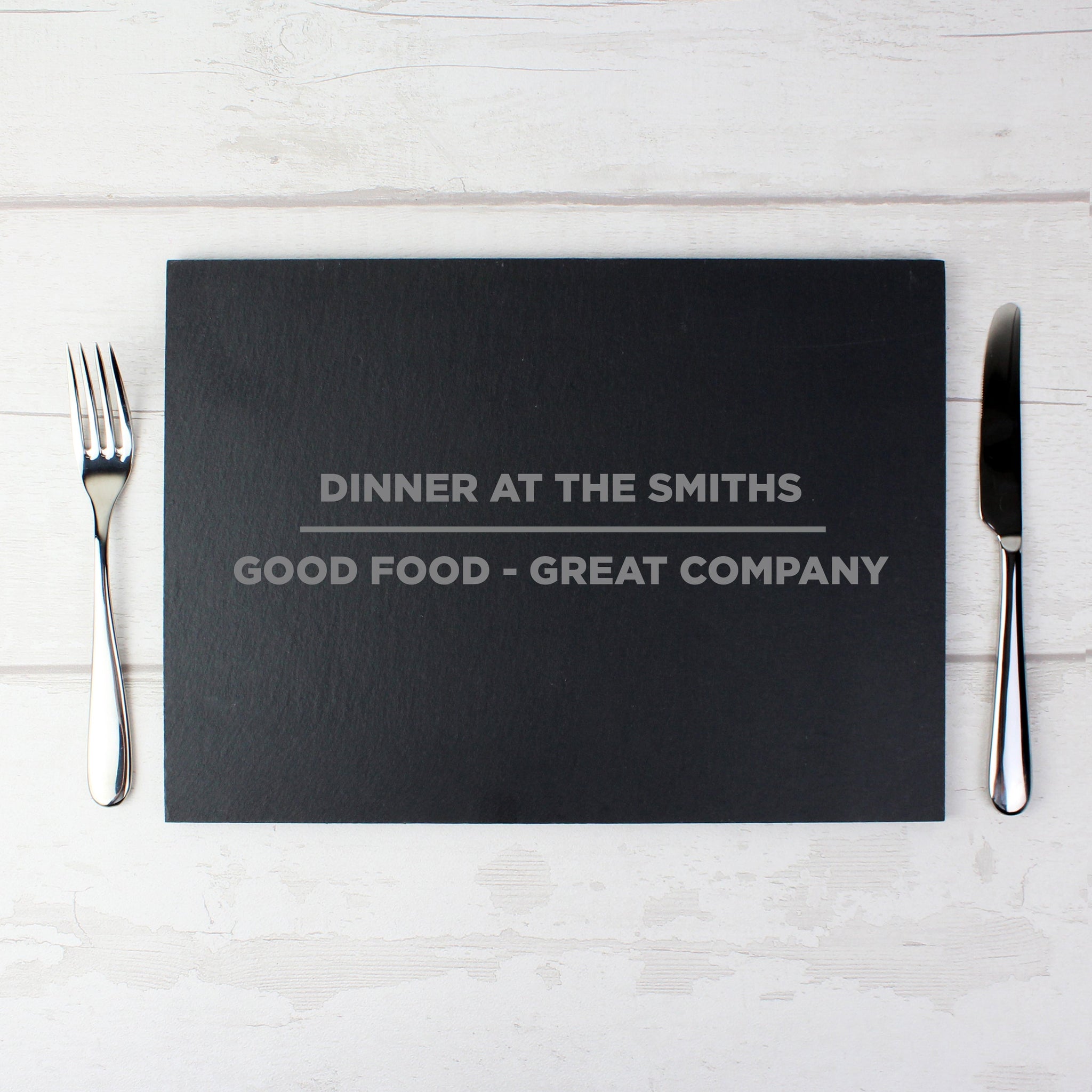 Personalised Classic Slate Rectangle Placemat: 1 - Placemats By Gift Moments