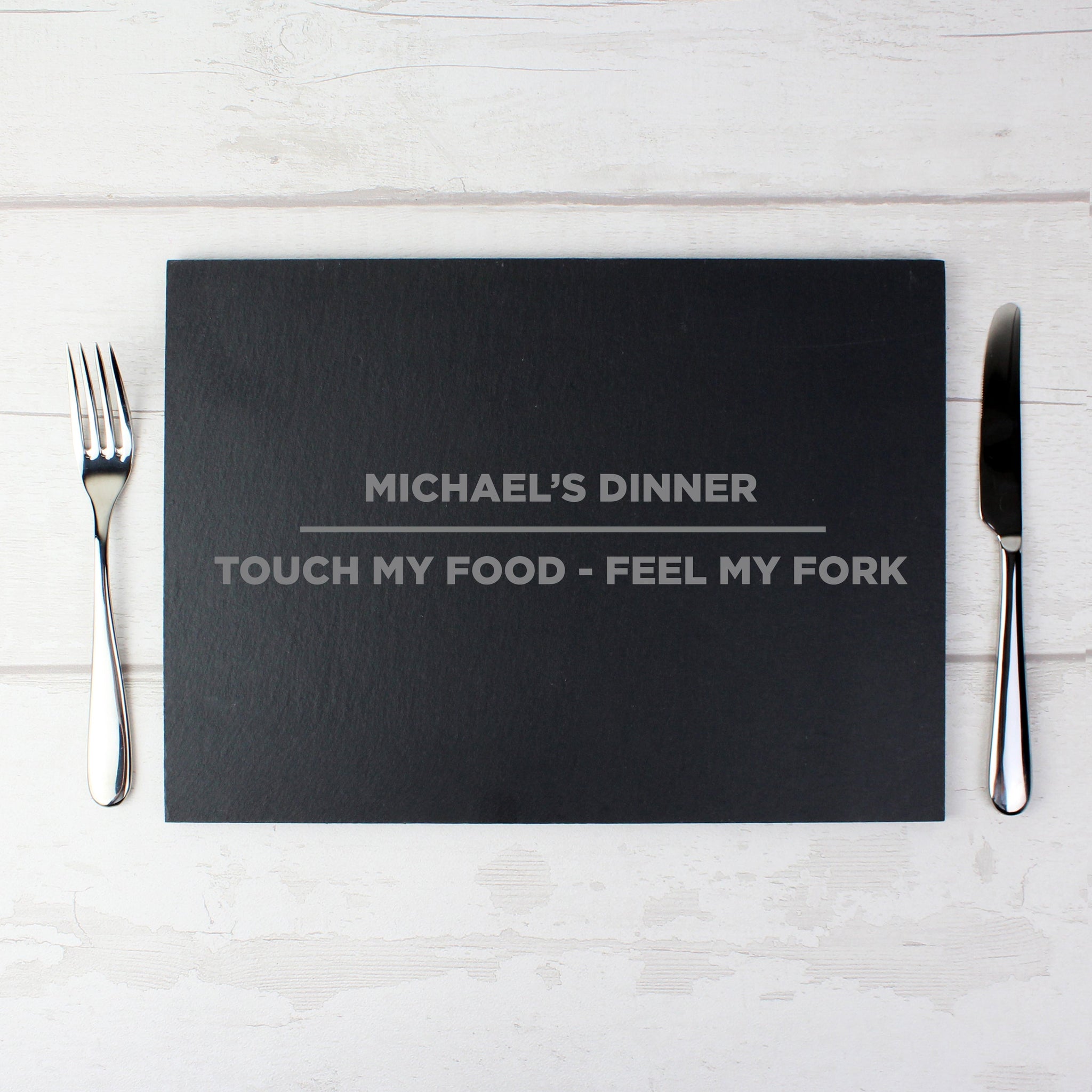 Personalised Classic Slate Rectangle Placemat: 6 - Placemats By Gift Moments