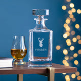 Personalised Classic Stag Square Decanter: 3 - Barware By Gift Moments
