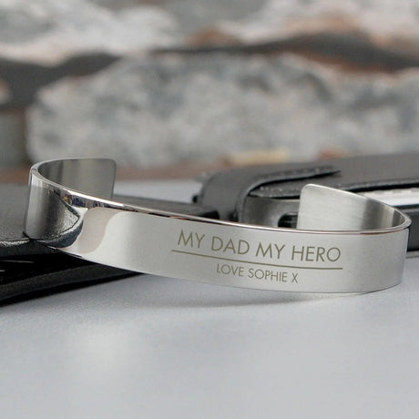 Personalised Classic Stainless Steel Bangle: 1 - Bracelets By Gift Moments