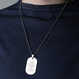 Personalised Classic Stainless Steel Dog Tag Necklace: 6 - Necklaces By Gift Moments