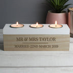 Personalised Classic Triple Tealight Box - Shop Candle Holders At Gift Moments - 2