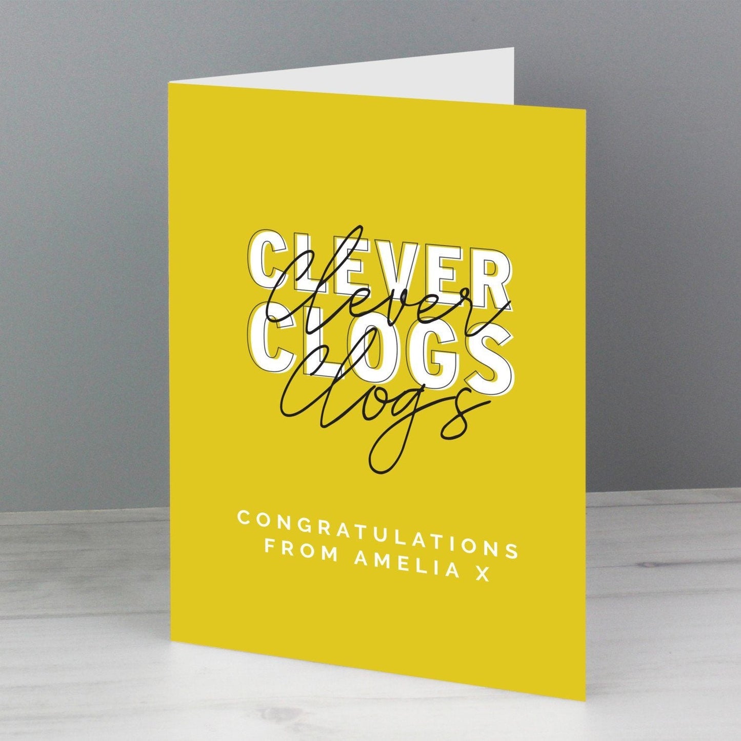 Personalised Clever Clogs Card: 2 - Greeting Cards By Gift Moments