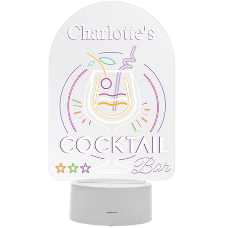Personalised Cocktail LED Colour Changing Night Light: 5 - LED Lighting By Gift Moments