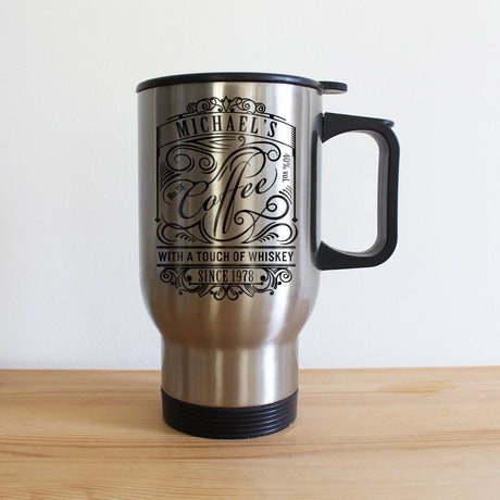 Personalised Coffee With a Touch of Whiskey Travel Mug: 4 - Travel Mugs By Gift Moments