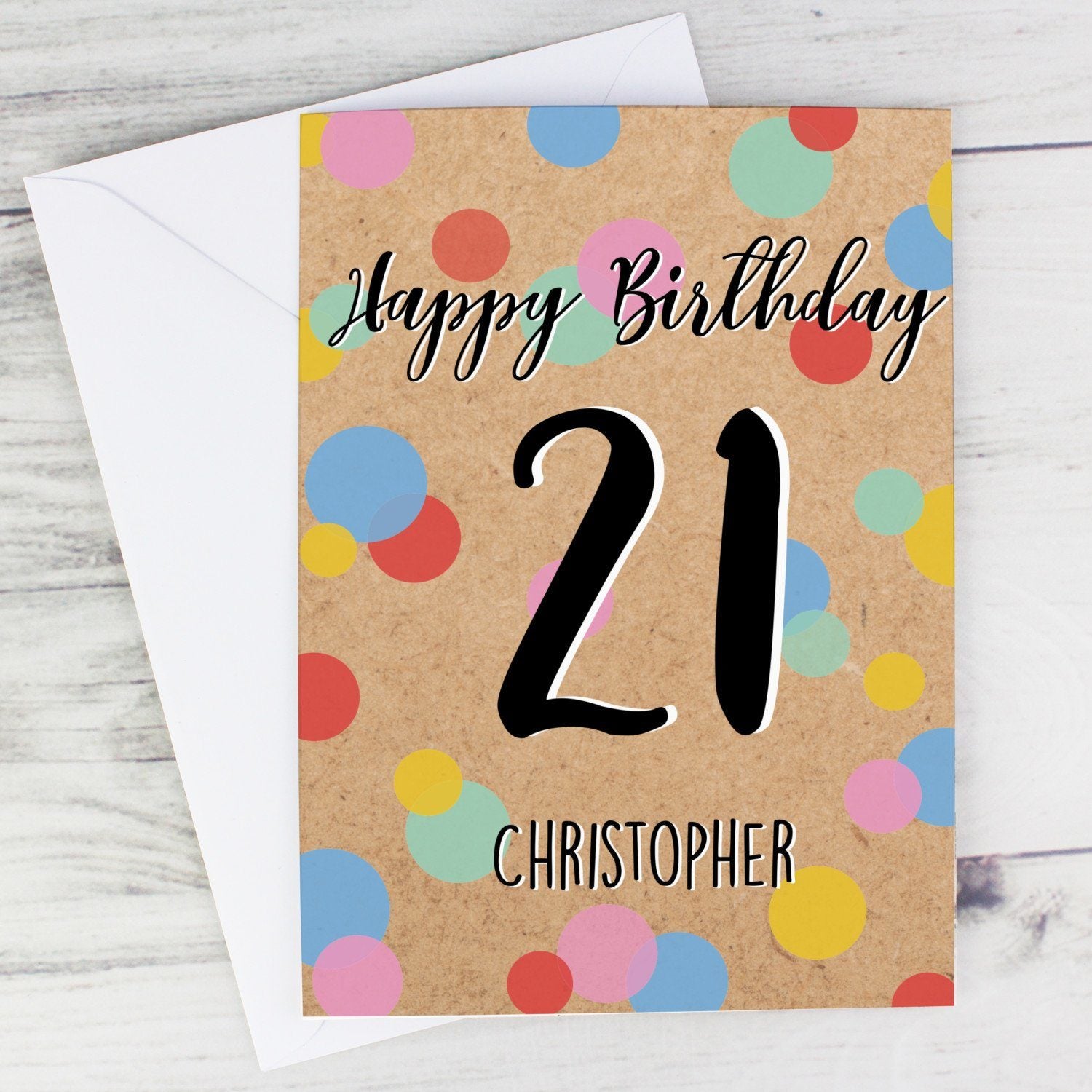 Personalised Colour Confetti Birthday Card: 1 - Greeting Cards By Gift Moments