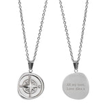Personalised Compass Amulet Necklaces: 8 - Necklaces By Gift Moments