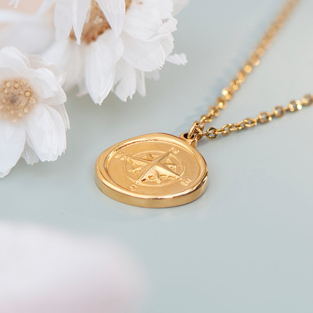 Personalised Compass Amulet Necklaces: 3 - Necklaces By Gift Moments