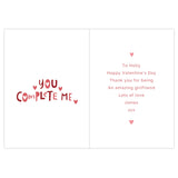 Personalised You Complete Me Card: 3 - Greeting Cards By Gift Moments
