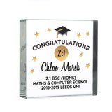 Personalised Congratulations Graduation Crystal Token: 4 - Crystal Tokens By Gift Moments
