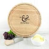 Personalised Connoisseur Mr & Mrs Cheese Board Set: 5 Cheese Boards By Gift Moments