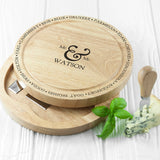 Personalised Connoisseur Mr & Mrs Cheese Board Set: 7 Cheese Boards By Gift Moments