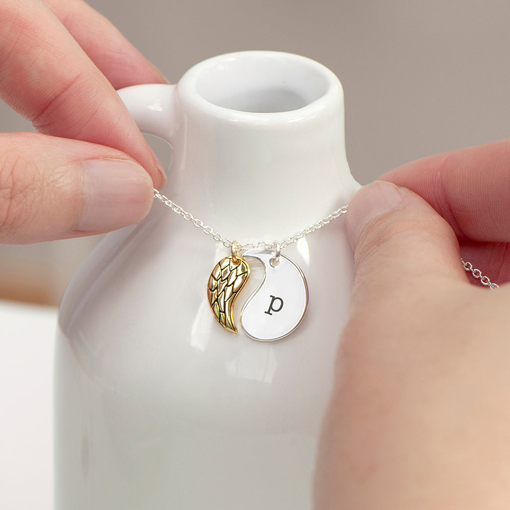 Personalised Contemporary Angel Wing Necklaces: 1 - Necklaces By Gift Moments