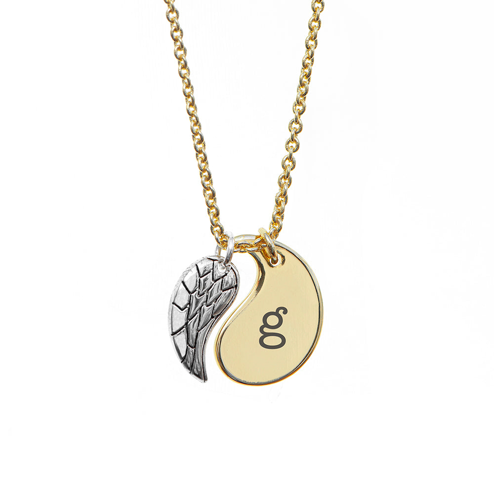 Personalised Contemporary Angel Wing Necklaces: 9 - Necklaces By Gift Moments
