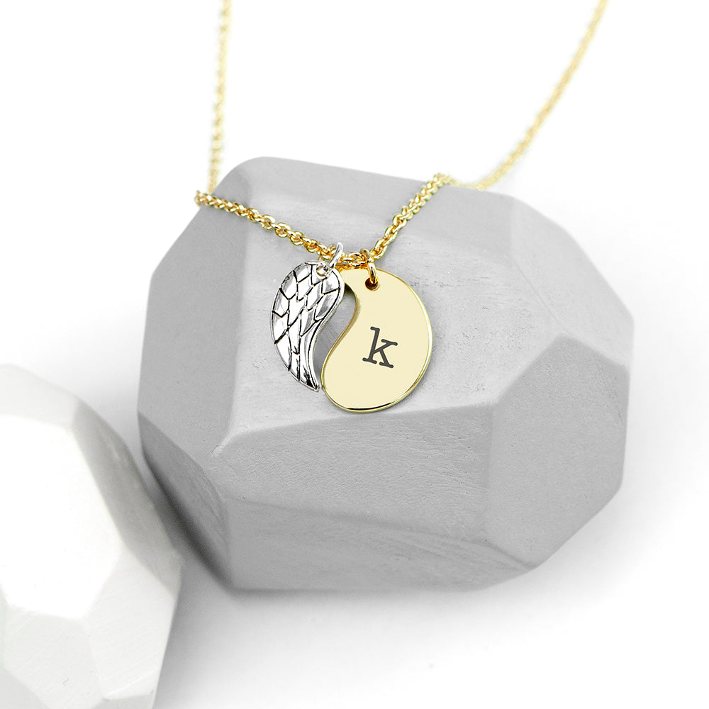 Personalised Contemporary Angel Wing Necklaces: 7 - Necklaces By Gift Moments