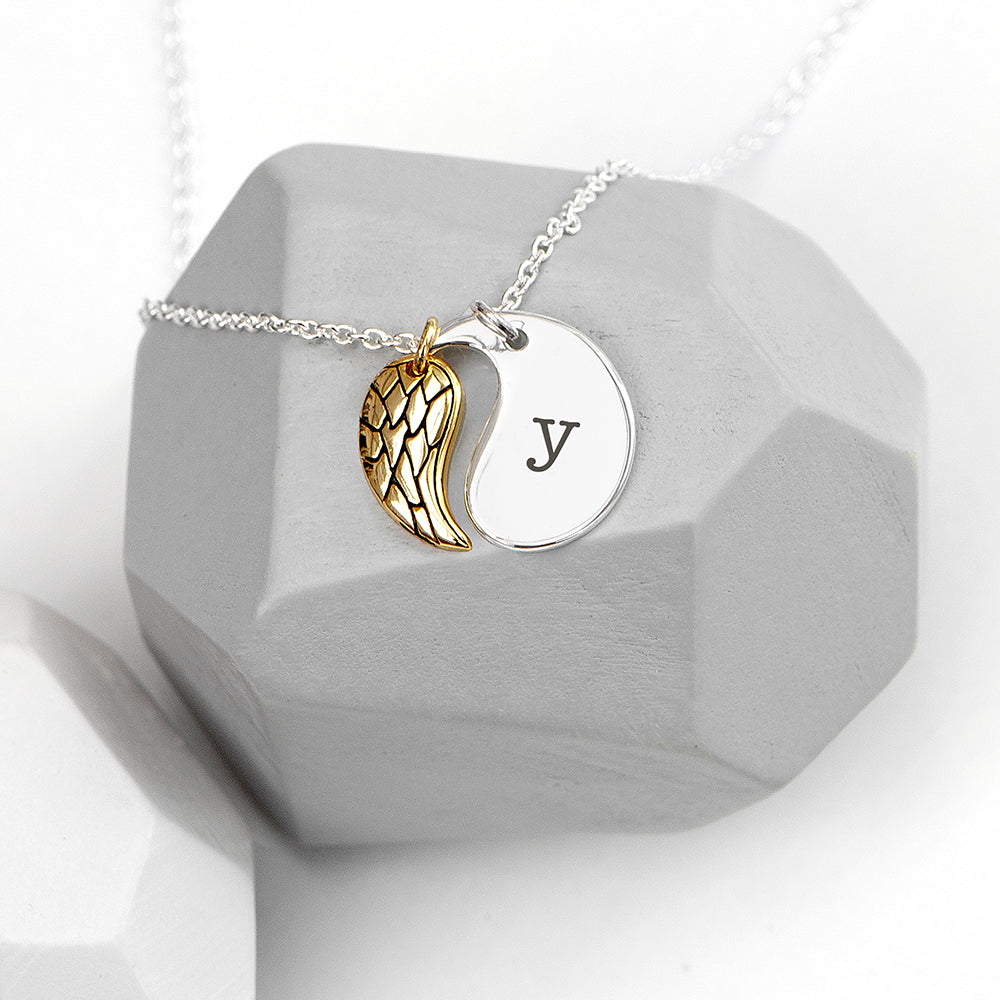 Personalised Contemporary Angel Wing Necklaces: 8 - Necklaces By Gift Moments