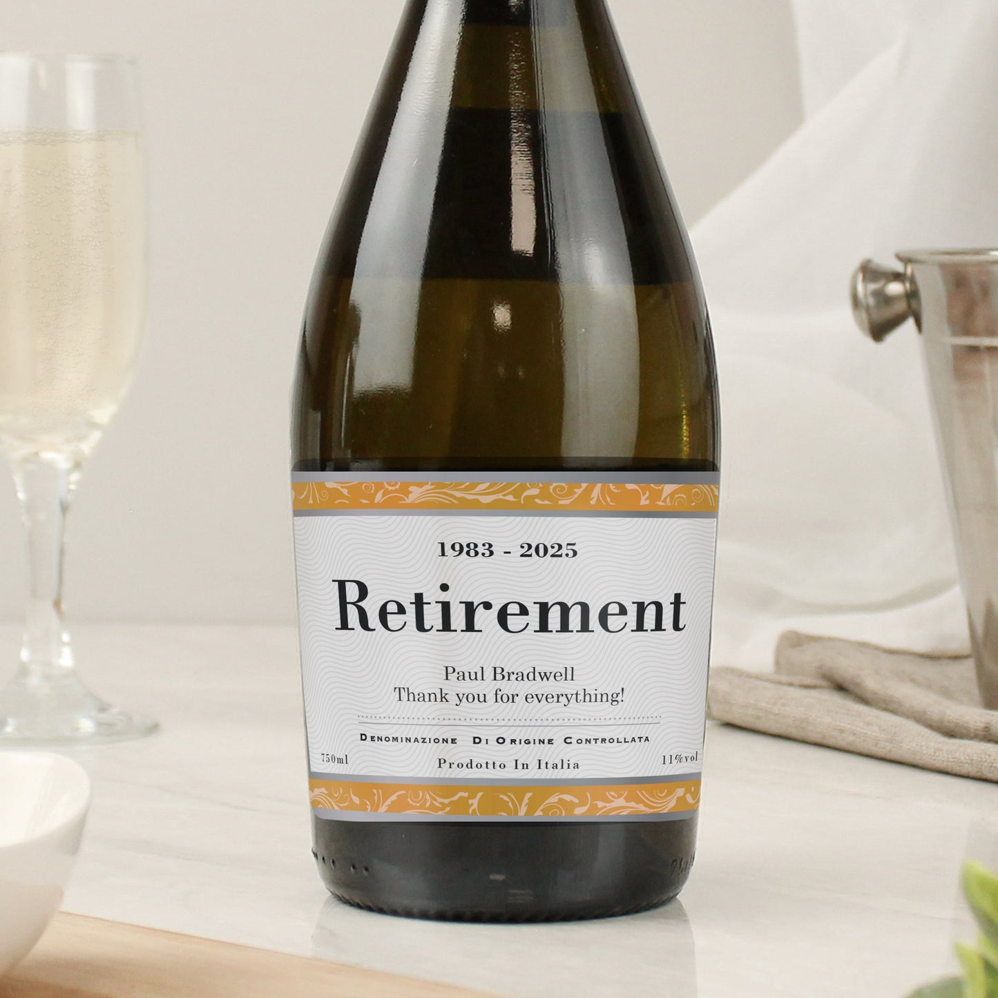 Personalised Contemporary Label Prosecco: 2 - Prosecco By Gift Moments