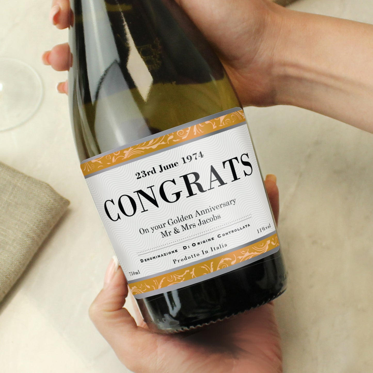 Personalised Contemporary Label Prosecco: 3 - Prosecco By Gift Moments