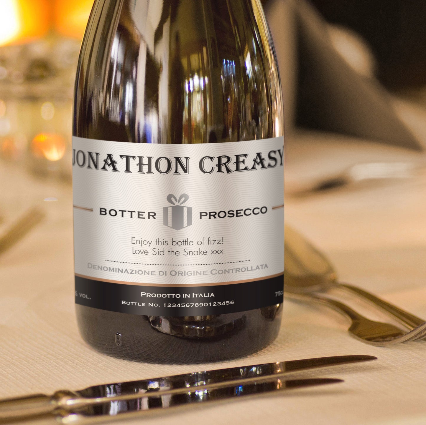 Personalised Contemporary Label Prosecco: 3 - Prosecco By Gift Moments