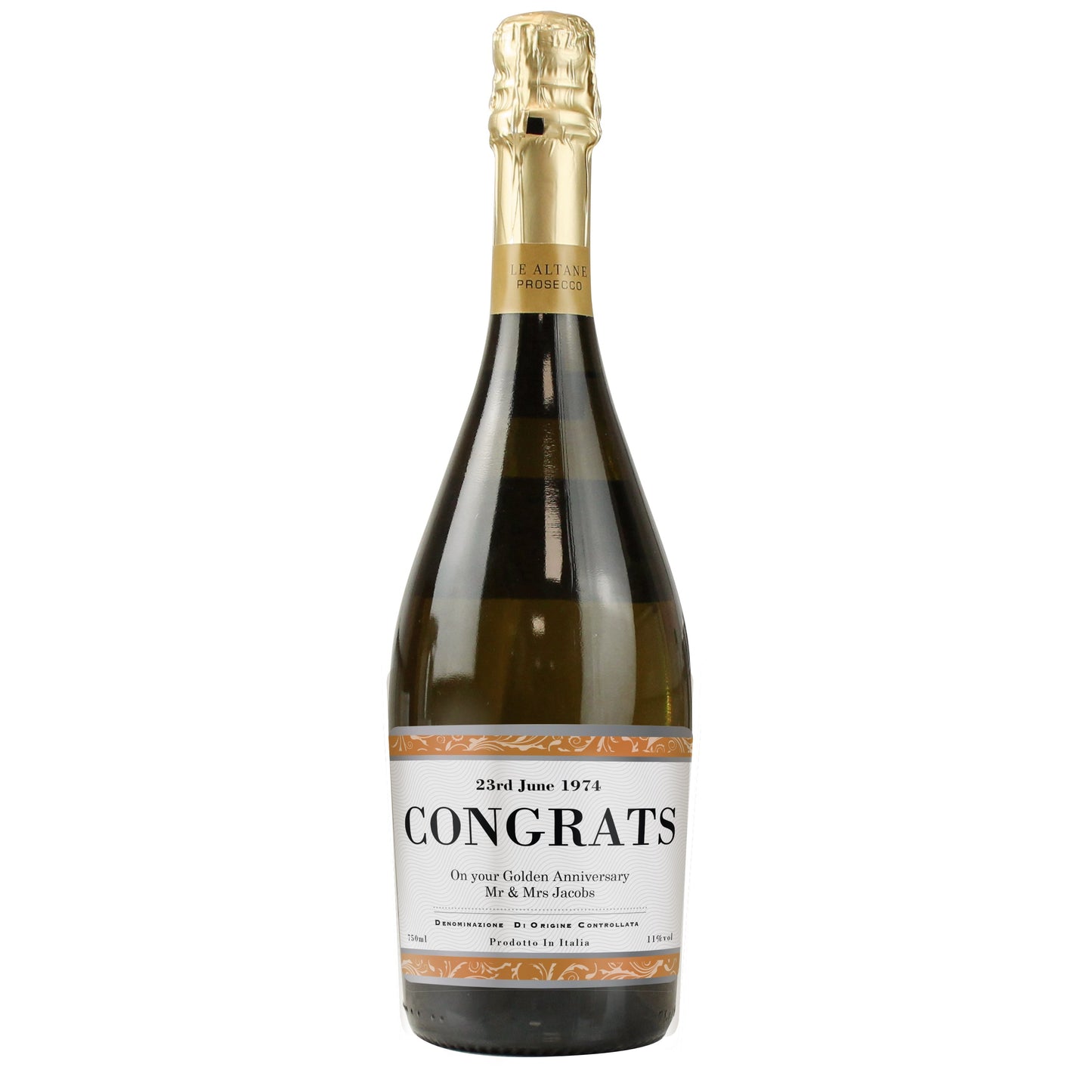 Personalised Contemporary Label Prosecco: 4 - Prosecco By Gift Moments