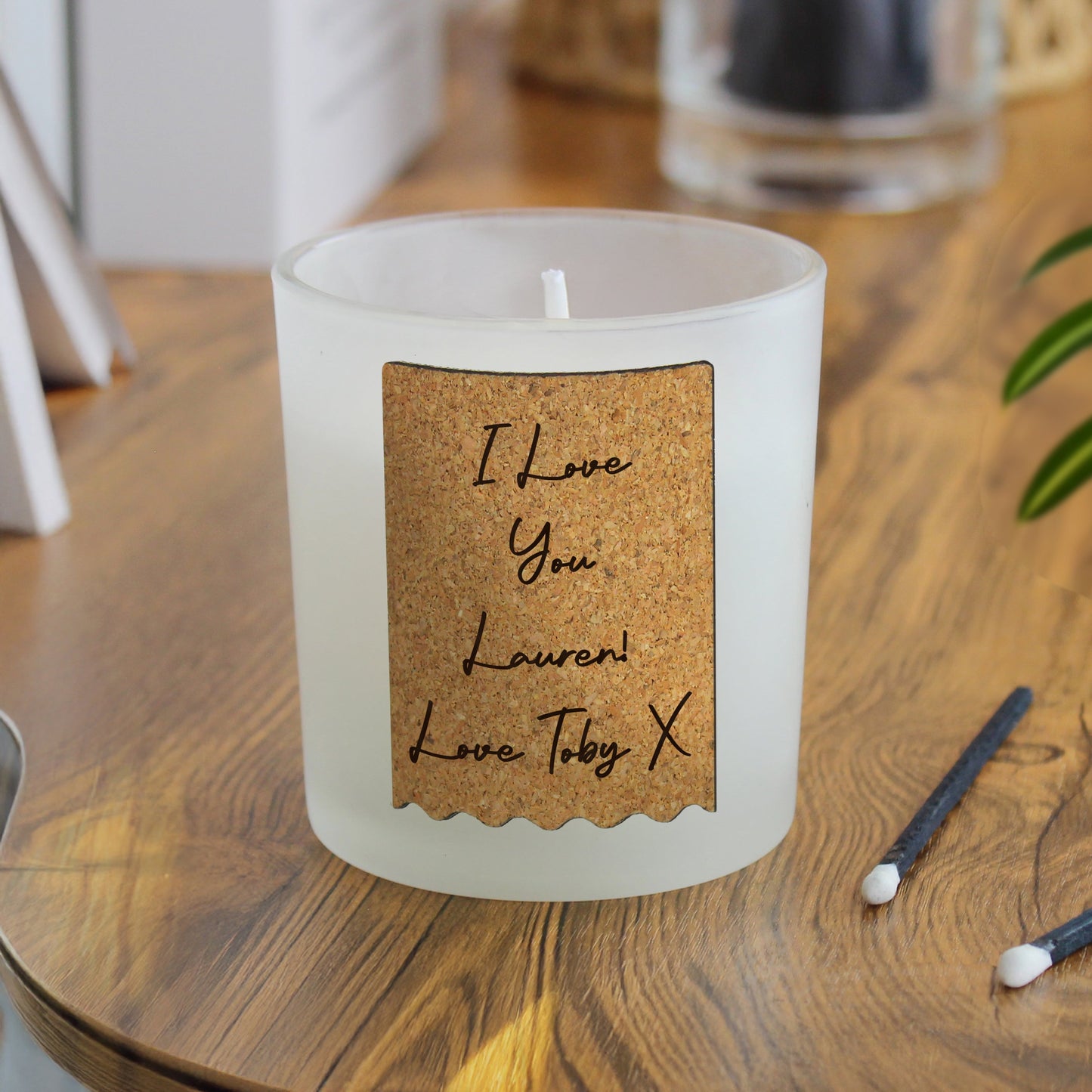 Personalised Cork Label Candle Jar: 3 - Candles By Gift Moments