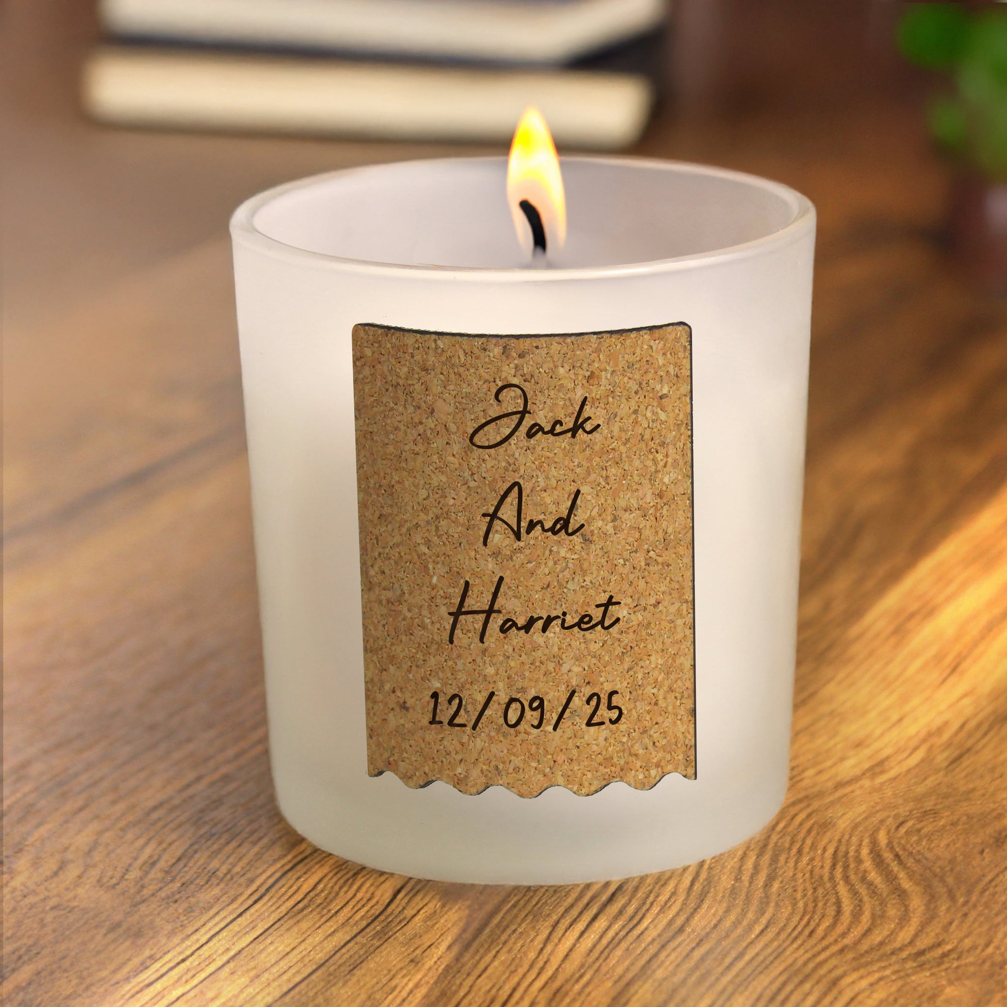 Personalised Cork Label Candle Jar: 2 - Candles By Gift Moments