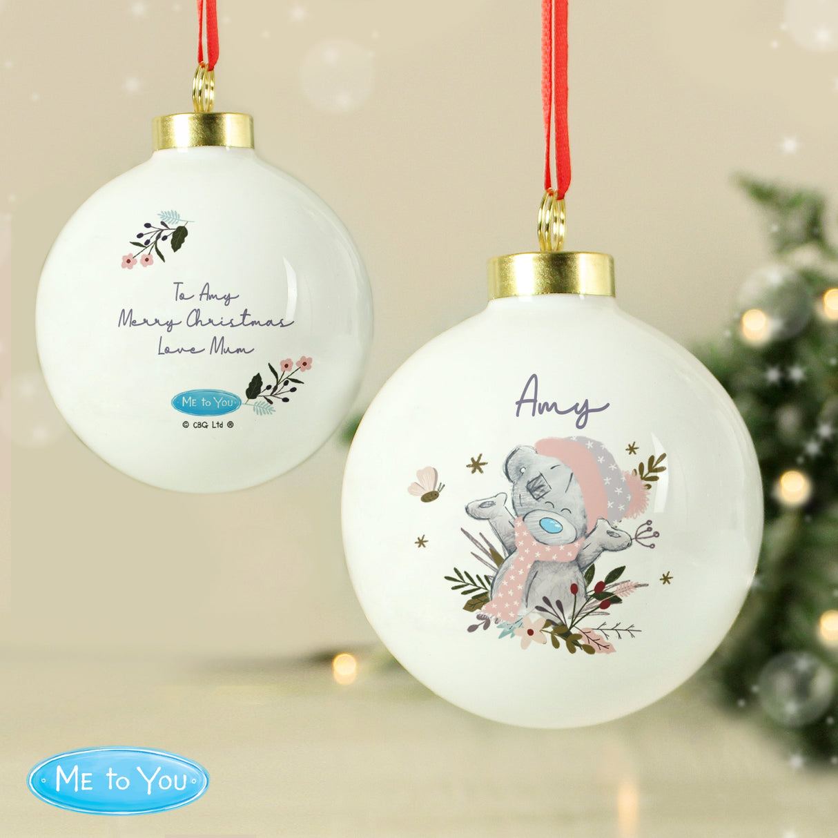 Personalised Me to You Cosy Winter Bauble: 2 - Christmas Baubles