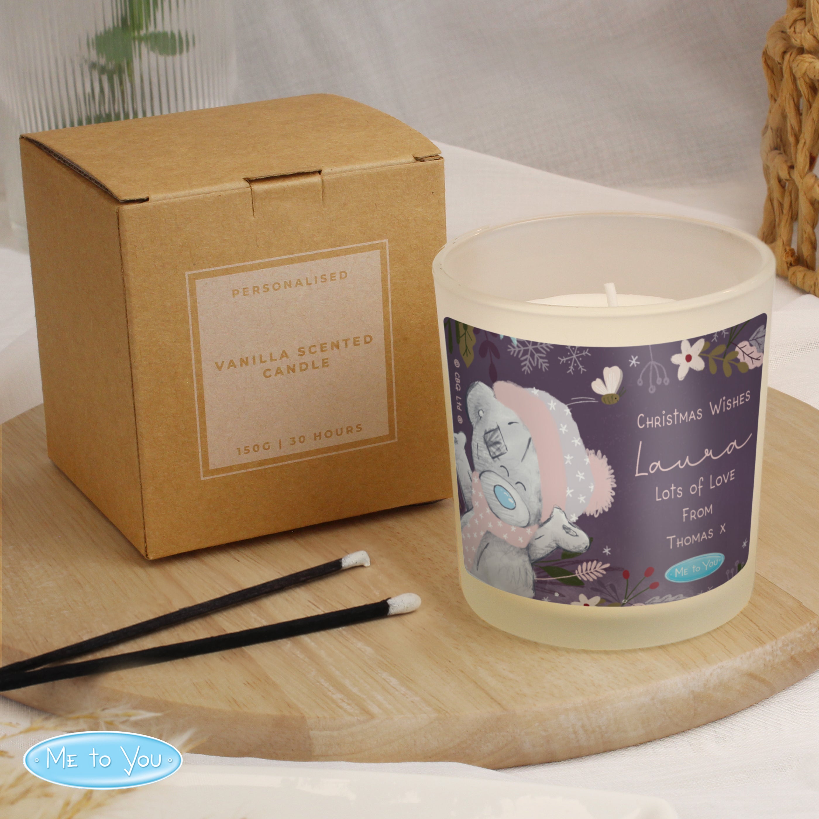 Personalised Me to You Cosy Winter Candle Jar - Shop Candles At Gift Moments - 1