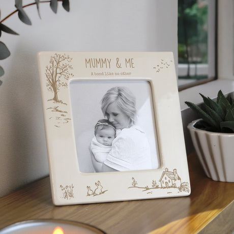 Personalised Cottagecore Ceramic 4x4 Frame: 1 - Photo Frames By Gift Moments