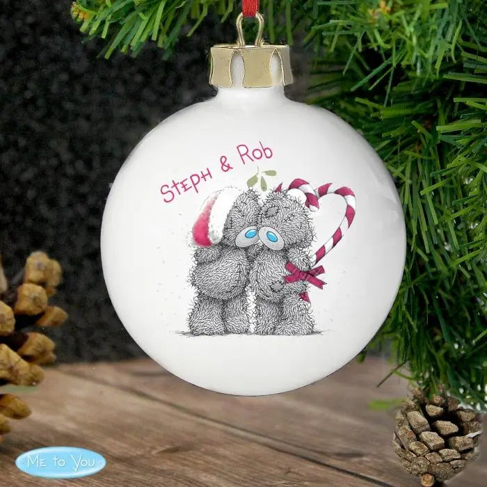 Personalised Me To You Couple Christmas Bauble - Shop Christmas Baubles At Gift Moments - 4
