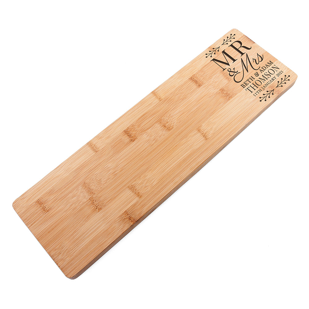 Personalised Couple Titles Bamboo Serving Board: 4 - Chopping Boards By Gift Moments