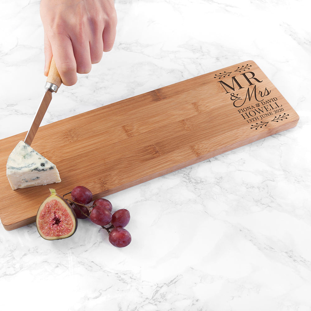 Personalised Couple Titles Bamboo Serving Board: 3 - Chopping Boards By Gift Moments