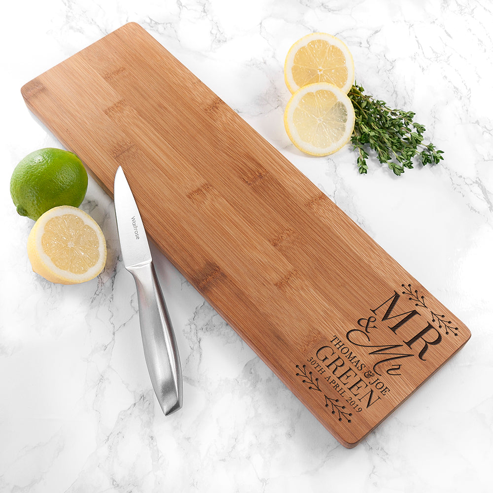 Personalised Couple Titles Bamboo Serving Board: 5 - Chopping Boards By Gift Moments