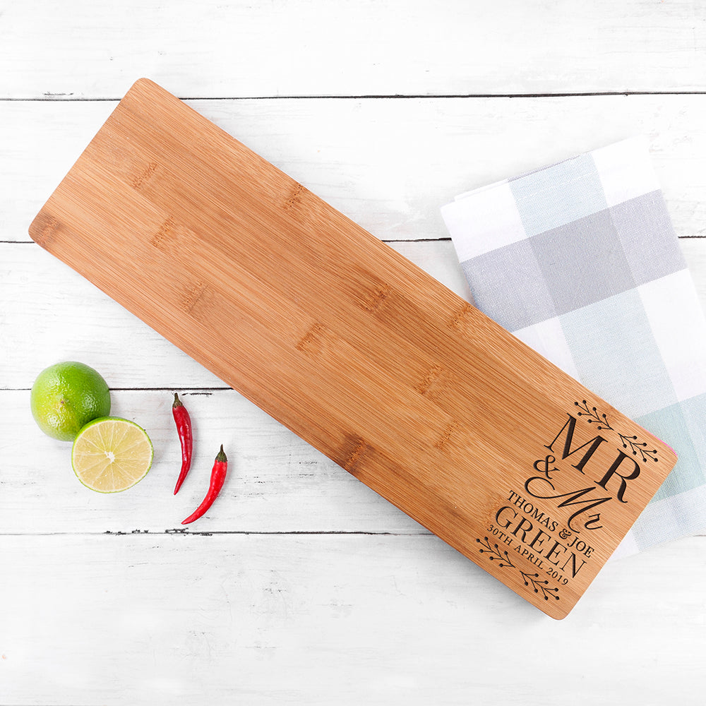 Personalised Couple Titles Bamboo Serving Board: 2 - Chopping Boards By Gift Moments