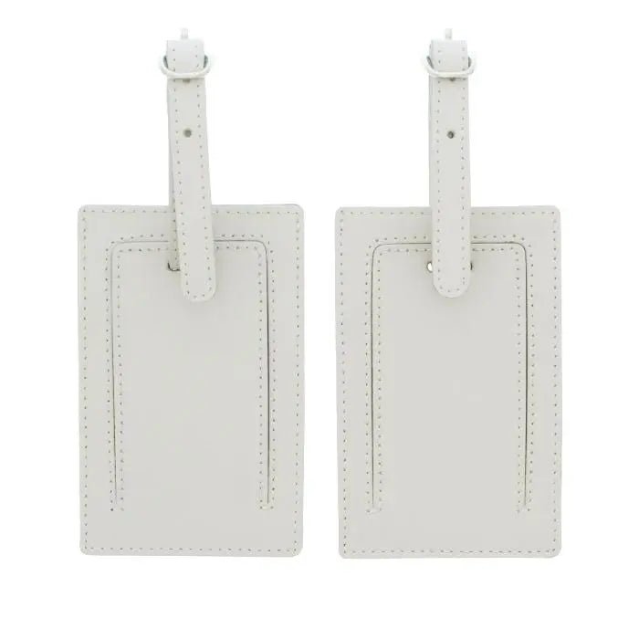 Personalised Cream Leather Couples Luggage Tags: 4 - Luggage Tags By Gift Moments