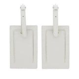Personalised Cream Leather Couples Luggage Tags: 4 - Luggage Tags By Gift Moments