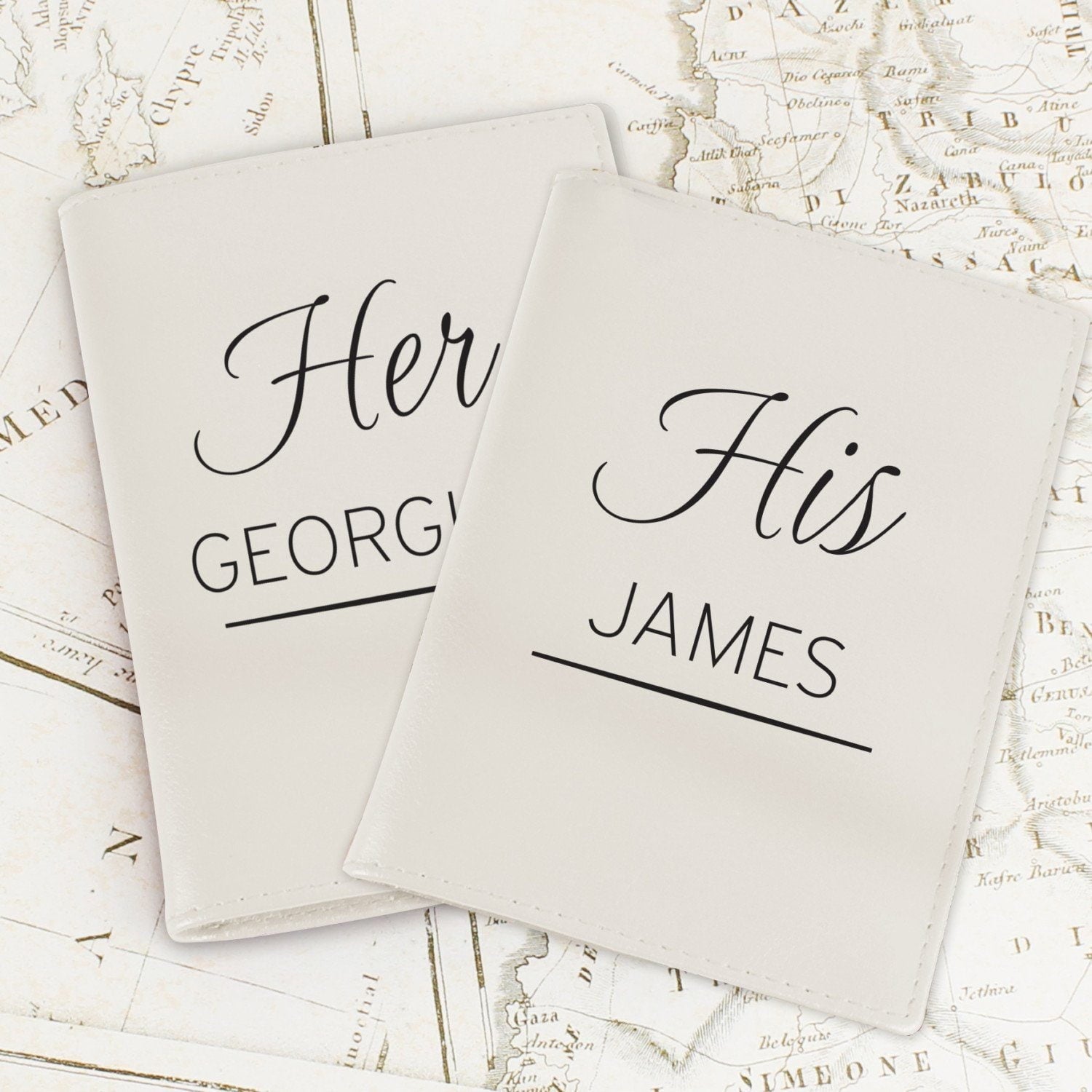Personalised Couples Cream Passport Holders - Shop Passport Holders At Gift Moments - 3